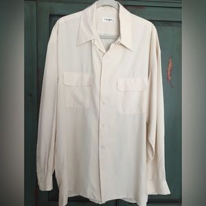 Nearly new equipment silk ivory blouse, xl